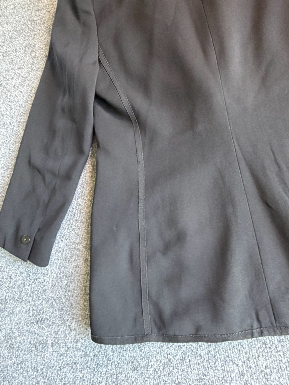 Armani Collezioni Women's 12 Black Velvet Lapel Virgin Wool Lined Blazer Jacket - Picture 16 of 16